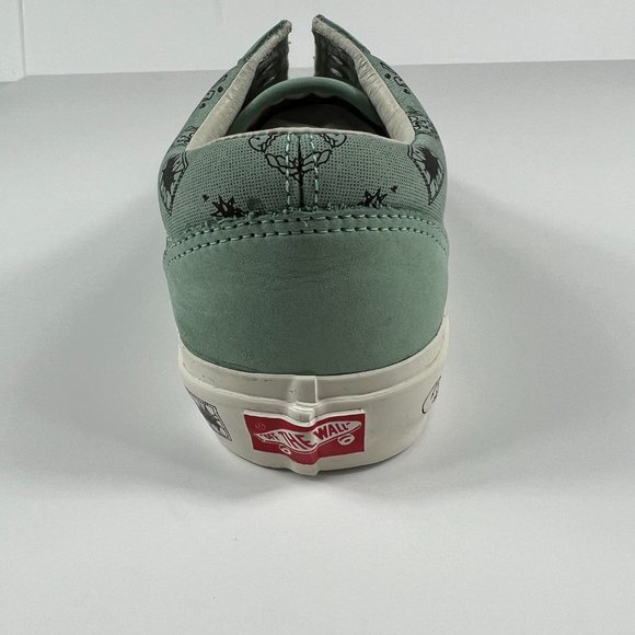 VANS Shoe Men Old Skool Brain Dead Green White Skateboard Sneaker VN0A38G6N9 - Picture 4 of 9